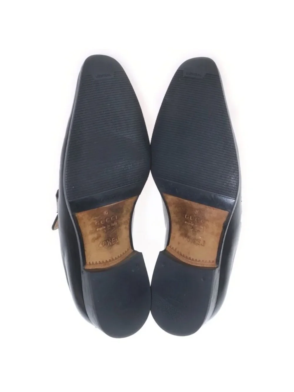 Gucci Horsebit Leather Low Cut Shoes Loafers Black